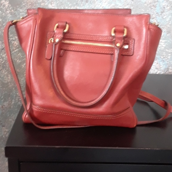 COACH dark tan satchel - Picture 3 of 5